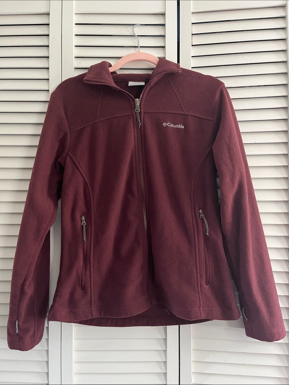 Columbia Women's Burgundy Full-Zip Fleece Jacket